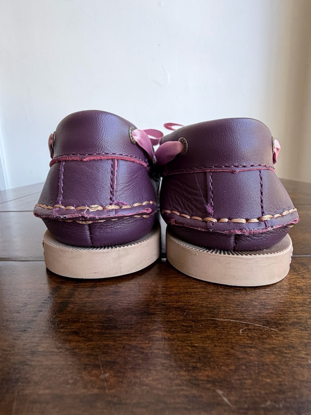 Sperry Kids Authentic Original Boat Shoes Fig Burgundy Pink Ribbon Youth 5M - Picture 8 of 11